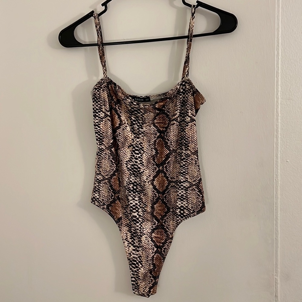 Snakeskin cami bodysuit